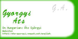 gyorgyi ats business card