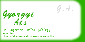 gyorgyi ats business card